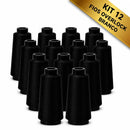 KIT 12 FIOS OVERLOCK PRETO