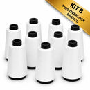 KIT 8 FIOS OVERLOCK BRANCO